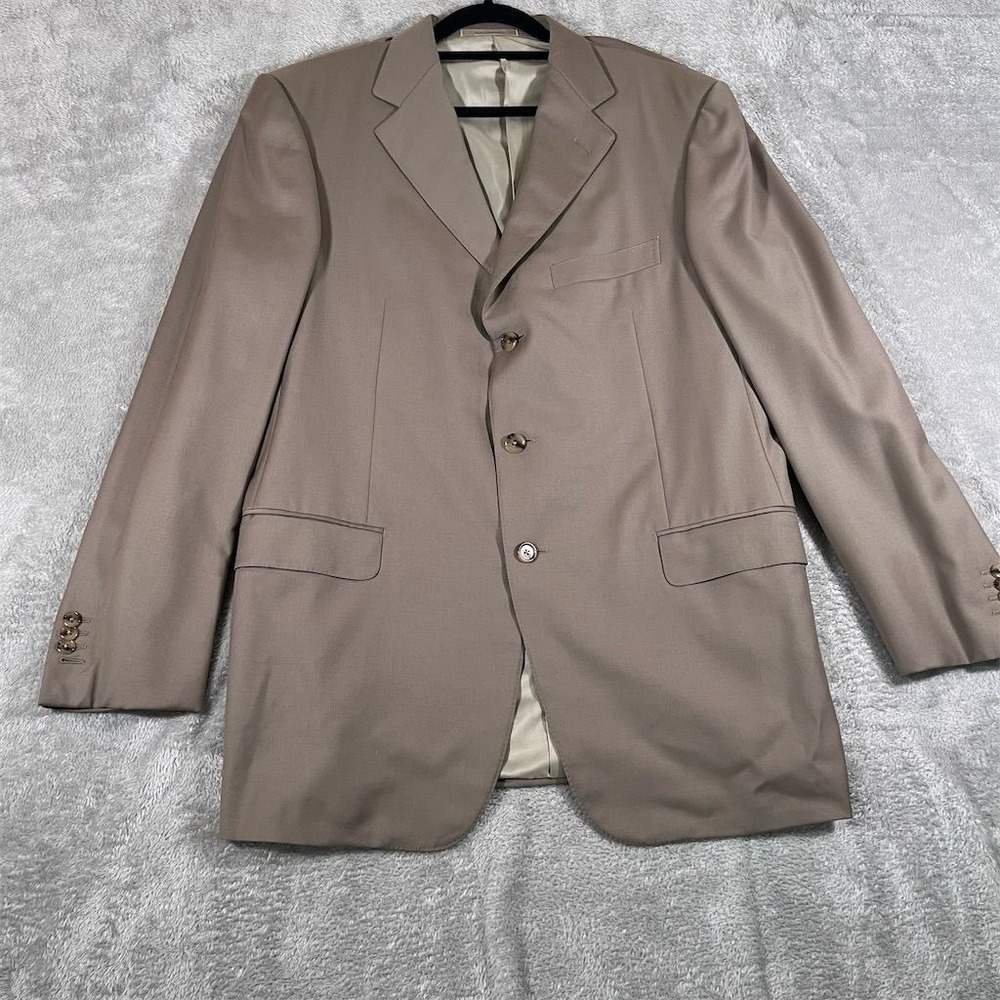 Ermenegildo Zegna Sport Coat Mens 42R Brown 100% Wool Su Misura 3-Button